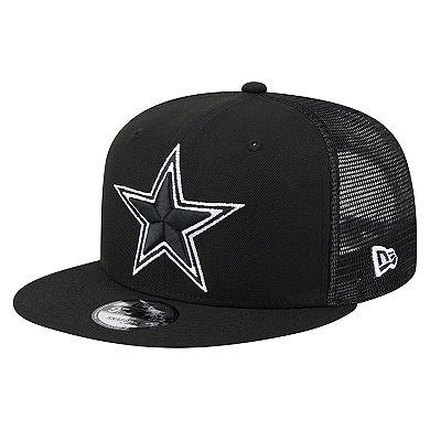 Men's New Era Black Dallas Cowboys Main 9FIFTY Trucker Snapback Hat