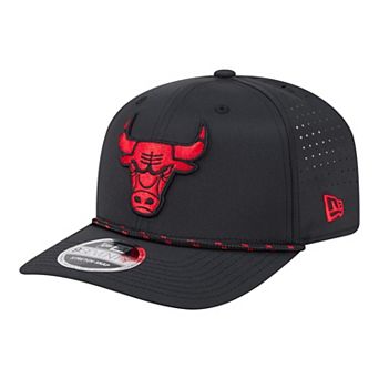 Men's New Era Black Chicago Bulls Sport Rope Vented Stretch-Snap 9SEVENTY Hat