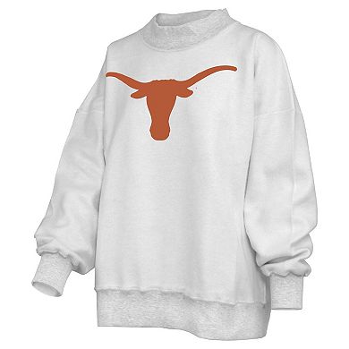 Women's Pressbox Heather Gray Texas Longhorns Reversible Sweatshirt