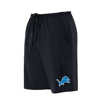 Men's Concepts Sport Black Detroit Lions Big & Tall Fleece Lounge Shorts