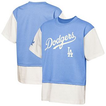 Youth Outerstuff Royal/Cream Los Angeles Dodgers Ultimate Pastels Premium Double Run T-Shirt