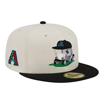 Men's New Era Cream/Black Arizona Diamondbacks Bullpen Cart 59FIFTY Fitted Hat