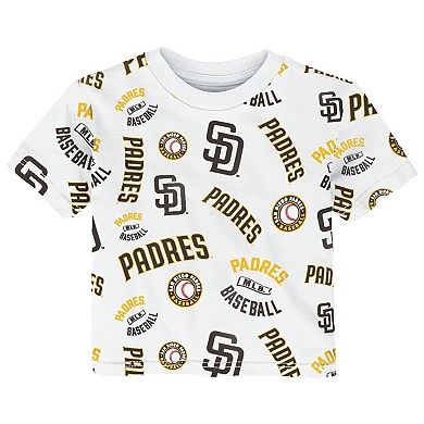 Toddler Outerstuff White San Diego Padres Run Down T-Shirt