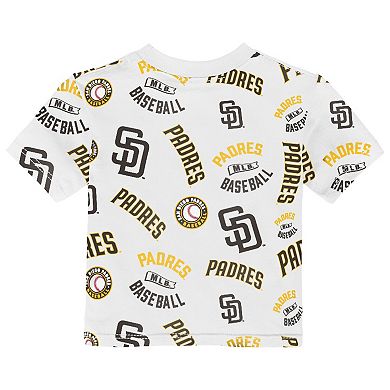 Toddler Outerstuff White San Diego Padres Run Down T-Shirt