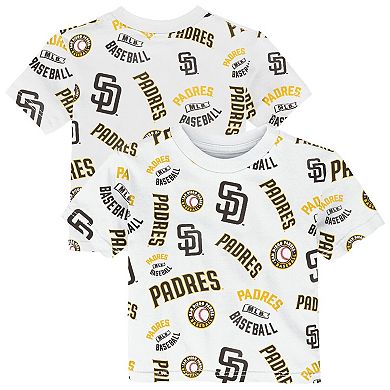 Toddler Outerstuff White San Diego Padres Run Down T-Shirt