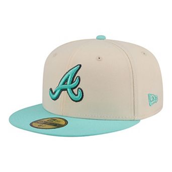 Men's New Era Light Beige/Turquoise Atlanta Braves Two-Tone Color Pack 59FIFTY Fitted Hat