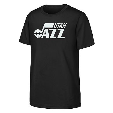 Youth Outerstuff Black Utah Jazz Primary Logo T-Shirt
