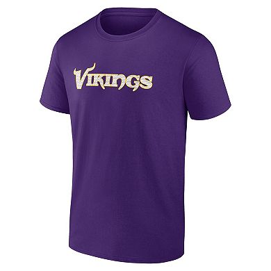 Men's Logo Athletic Purple Minnesota Vikings #1 Dad Jersey T-Shirt