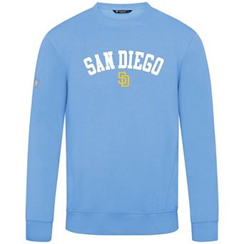 Men's Levelwear Light Blue San Diego Padres Zane Felt Arch Pullover Sweatshirt