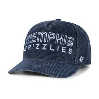 Men's '47 Navy Memphis Grizzlies Reclaim Snow Wash Corduroy Adjustable Hitch Hat
