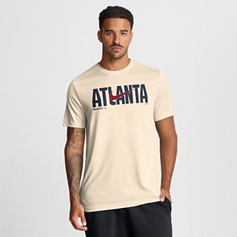 Men's Nike Cream Atlanta Braves Swoosh Legend Dri-FIT T-Shirt