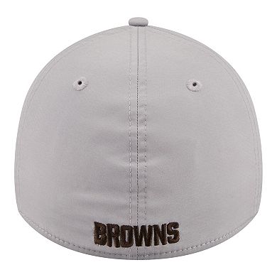 Men's New Era Gray Cleveland Browns Perforated 39THIRTY Flex Hat
