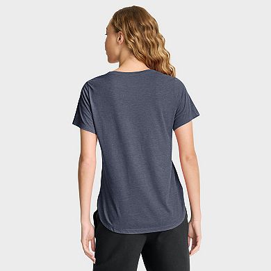 Women's Nike Heather Navy Detroit Tigers Arched Tri-Blend T-Shirt