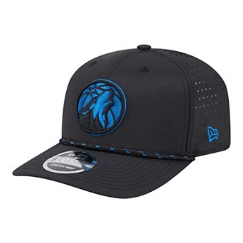 Men's New Era Black Minnesota Timberwolves Sport Rope Vented Stretch-Snap 9SEVENTY Hat