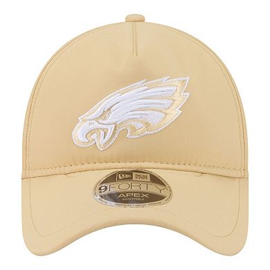 Men's New Era Tan Philadelphia Eagles Apex 9FORTY Adjustable Hat
