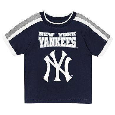 Preschool Outerstuff Navy New York Yankees Ground Ball T-Shirt & Shorts Set