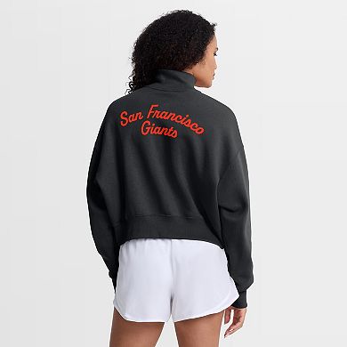 Women's Nike Black San Francisco Giants Primetime Phoenix Fleece Half-Zip Sweatshirt