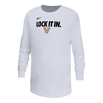 Youth Nike White Vanderbilt Commodores On-Court Bench Legend Dri-FIT Long Sleeve T-Shirt