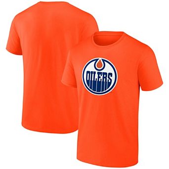 Men's Logo Athletic Orange Edmonton Oilers Essential T-Shirt