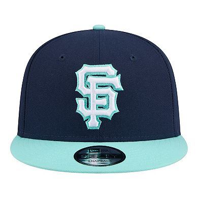Men's New Era Navy/Turquoise San Francisco Giants 2-Tone Color Pack 9FIFTY Snapback Hat