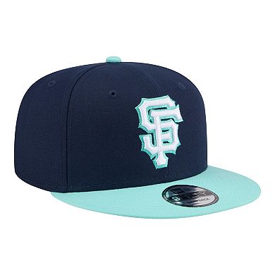 Men's New Era Navy/Turquoise San Francisco Giants 2-Tone Color Pack 9FIFTY Snapback Hat