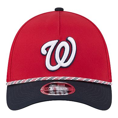 Men's New Era Red/Navy Washington Nationals Rope M-Crown A-Frame 39THIRTY Flex Hat