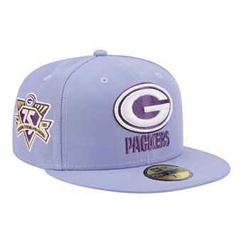 Men's New Era Light Purple Green Bay Packers Lavender Bloom 59FIFTY Fitted Hat