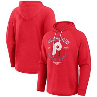 Men's Darius Rucker Collection by Fanatics Red Philadelphia Phillies Raglan Hooded Long Sleeve T-Shirt