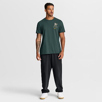 Men's Nike Green Athletics Primetime 2-Hit T-Shirt