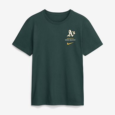 Men's Nike Green Athletics Primetime 2-Hit T-Shirt