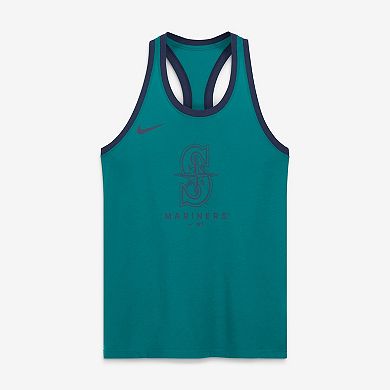 Women's Nike Teal Seattle Mariners Tri-Blend Dri-FIT Racerback Tank Top