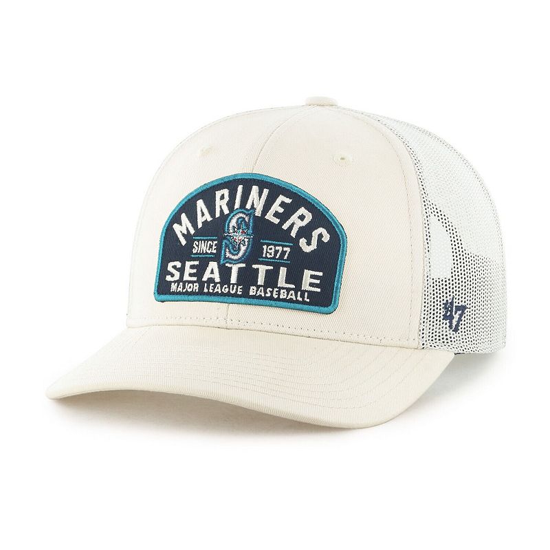Men's '47 Cream Seattle Mariners Leland Adjustable Trucker Hat, Beige