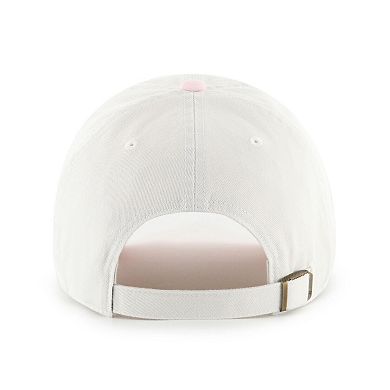 Women's '47 White/Pink Los Angeles Dodgers Gelato Two-Tone Clean Up Adjustable Hat