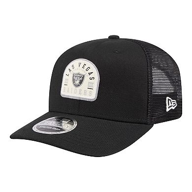 Men's New Era Black Las Vegas Raiders Contest 9SEVENTY Adjustable Trucker Hat