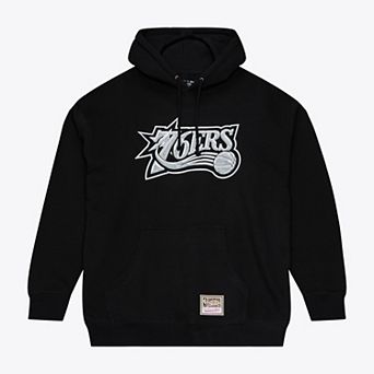 Men's Mitchell & Ness Black Philadelphia 76ers Chrome Hoodie