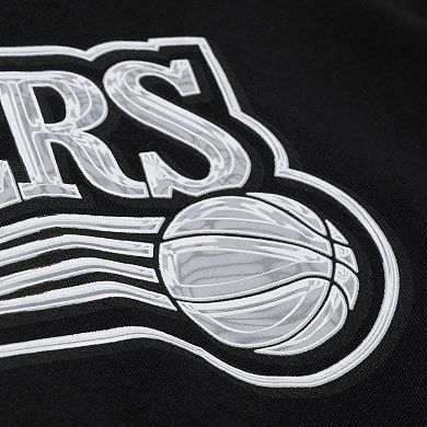 Men's Mitchell & Ness Black Philadelphia 76ers Chrome Hoodie