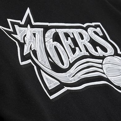 Men's Mitchell & Ness Black Philadelphia 76ers Chrome Hoodie