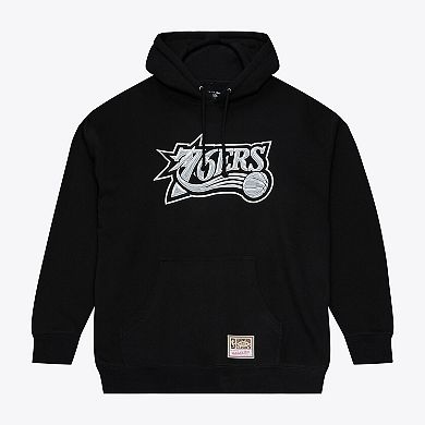 Men's Mitchell & Ness Black Philadelphia 76ers Chrome Hoodie