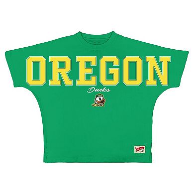 Women's Pressbox Green Oregon Ducks Flannigan Oversized T-Shirt