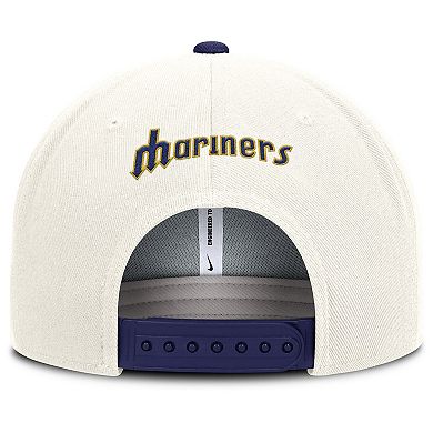 Men's Nike Cream/Navy Seattle Mariners Cooperstown Pro Dri-FIT Snapback Hat