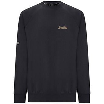 Men's Levelwear Black Atlanta Braves Connect Logo Sweatshirt