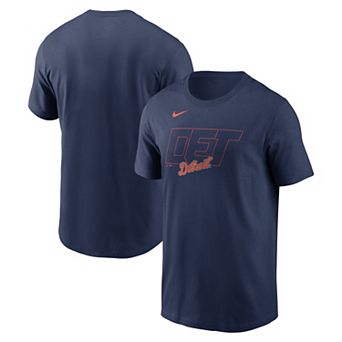 Men's Nike Navy Detroit Tigers Alternate Logo 2-Hit T-Shirt