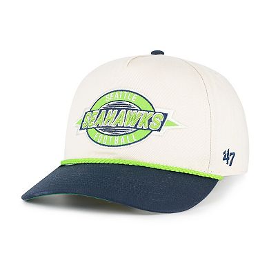 Men's '47 Natural Seattle Seahawks Frame Out Two Tone Hitch Adjustable Hat