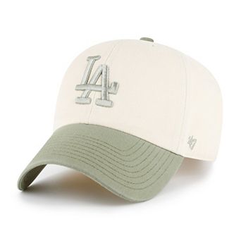 Men's '47 Natural/Olive Los Angeles Dodgers Two-Tone Fashion Clean Up Adjustable Hat