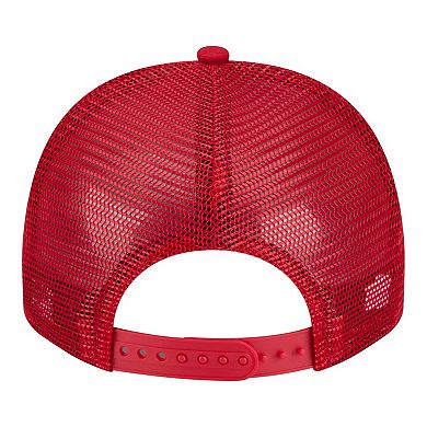 Youth New Era Red Cincinnati Reds Logo Fade A-Frame 9FIFTY Snapback Hat