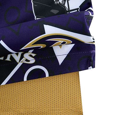 Men's Chubbies Purple Baltimore Ravens Game Day Fit Classic Lined Swim Trunks