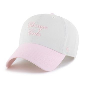 Women's '47 White/Pink Chicago Cubs Gelato Two-Tone Clean Up Adjustable Hat
