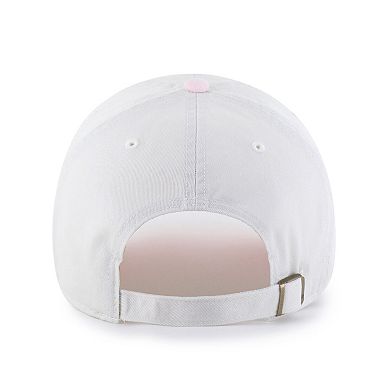 Women's '47 White/Pink Chicago Cubs Gelato Two-Tone Clean Up Adjustable Hat