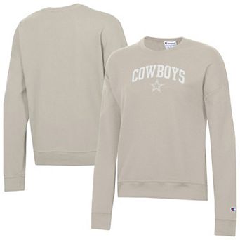 Women's Champion Beige Dallas Cowboys Powerblend Cocoa Butter Fleece Sweatshirt