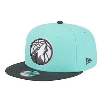 Men's New Era Turquoise/Charcoal Minnesota Timberwolves Color Pack Two-Tone 9FIFTY Snapback Hat
